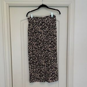 Leopard Print Midi Skirt
